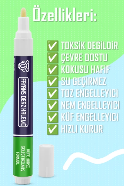3lü Beyaz Derz Kalemi Hızlı Kuruyan Yedek Uç Su Bazlı Kokusuz Derz Dolgu Fayans Yenileme Boyası - 2