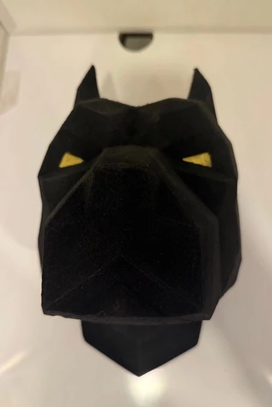 Kubik Kurt Köpek Kafası Duvar Asma Kübik Gerçek Ebatlarda Baş Kafa - Resim 3