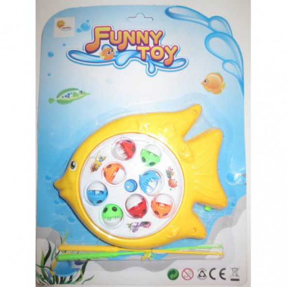 BALIK TUTMA OYUNU FUNNY TOY PİLLİ MÜZİKLİ OYUN 8 Balıklı 2 Oltalı Eğitici Eğlenceli Oyuncak