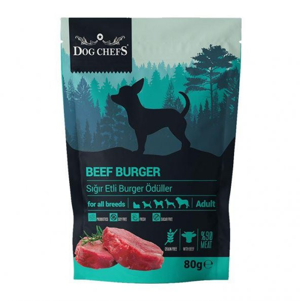 Dog Chefs Beef Burger 80 gr (Sığır Etli Köpek Ödülü)