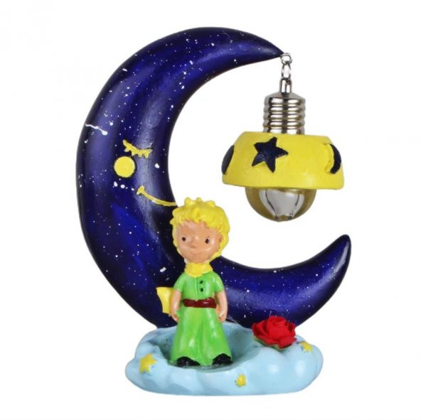 Küçük Prens Işıklı Biblo Puf Yastık Büyük Biblo 3Lü Set - 4