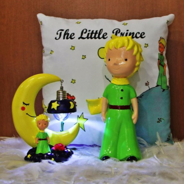 Küçük Prens Işıklı Biblo Puf Yastık Büyük Biblo 3Lü Set