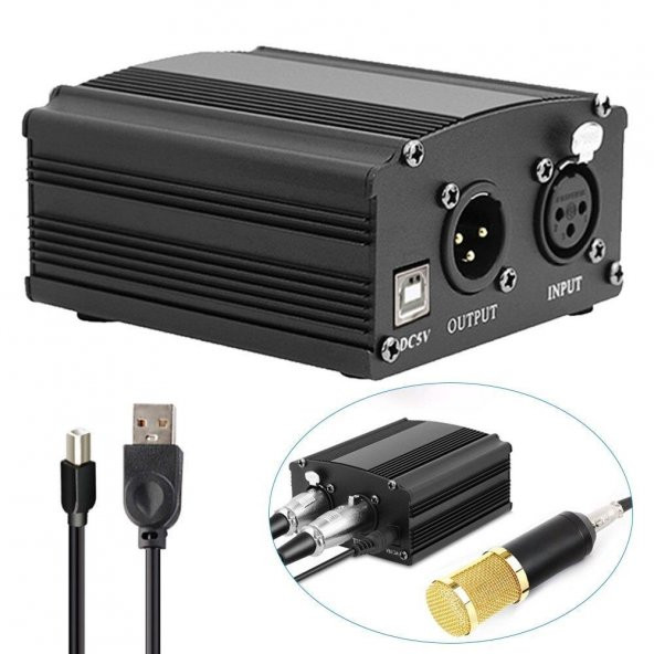 48V Phantom Power Ses Kartı (Usb Kablo + XLR Kablo) - 6