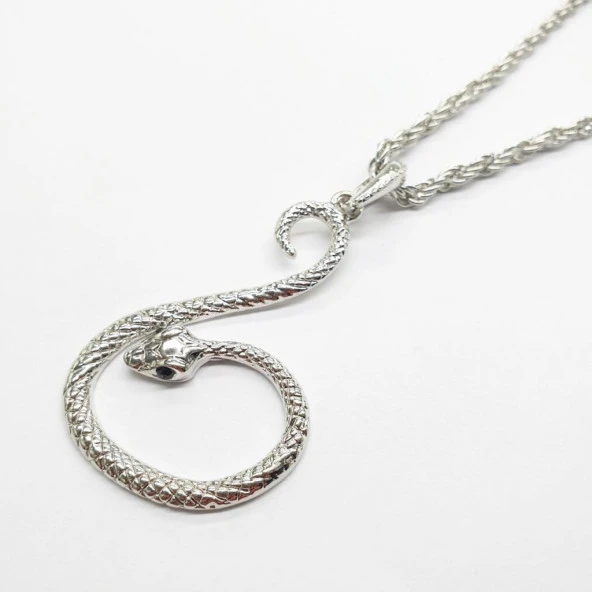 Yılan Model Erkek Kolye - 10