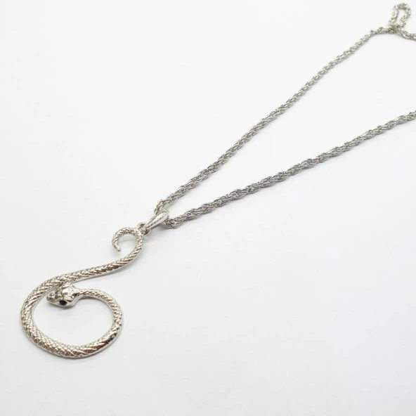 Yılan Model Erkek Kolye - 11