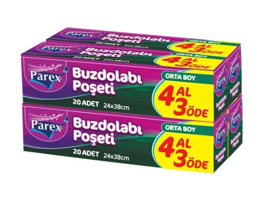 PAREX BUZDOLABI POSETI 4LU ORTA*** ürün görseli