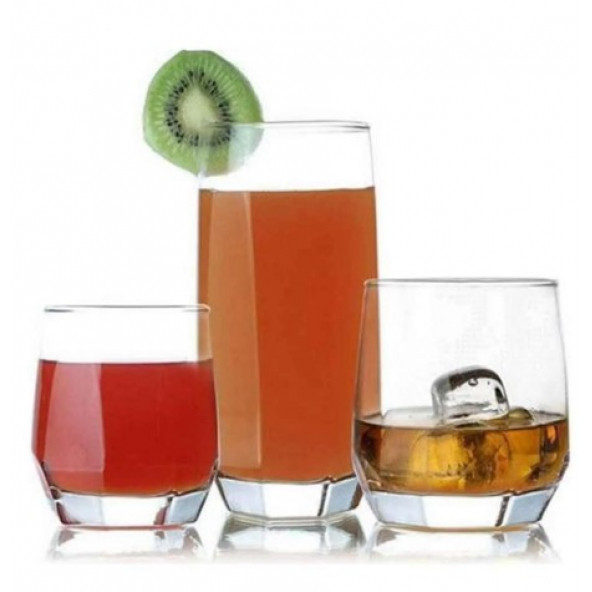 Lav Diamond 18'Li Meşrubat & Su Bardağı Seti, 18 adet - 2