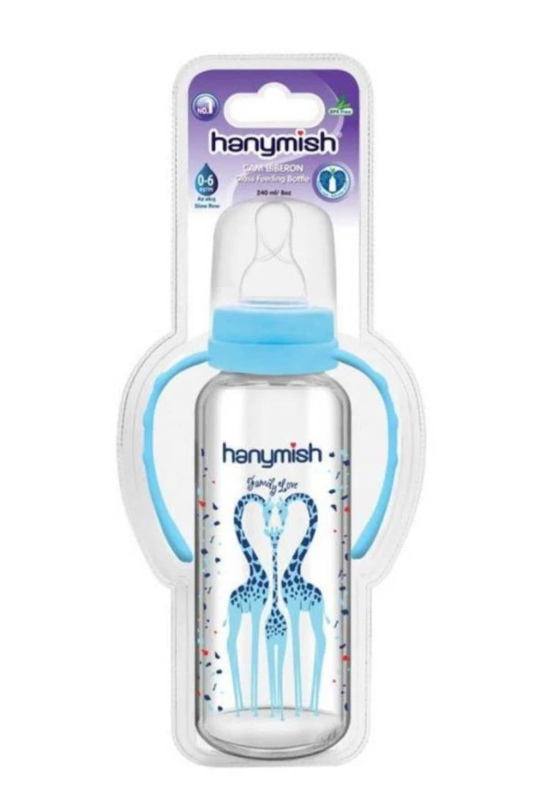 Hanymish Kulplu Cam Biberon 240 Ml