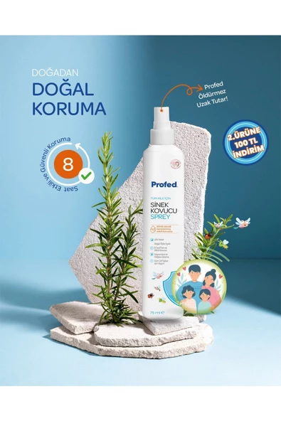 Profed Baby Profed Doğal Sinek Kovucu Sprey - Türkiye'nin En İyi Biyosidal Ruhsatlı Ürünü 2 Adet 75 Ml - 2
