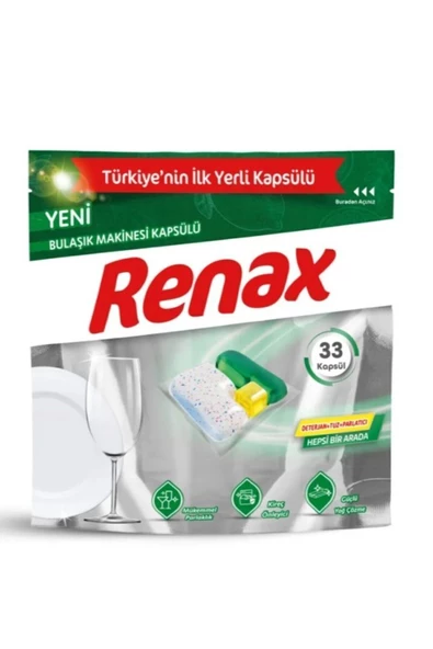 RENAX Bulaşık makinesi kapsülü 1 Paket 33 adet