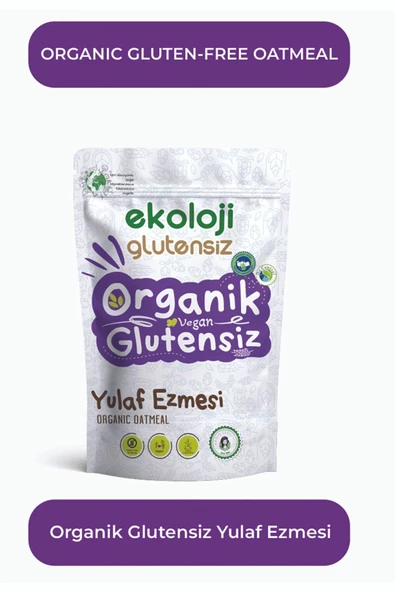 Ekoloji Glutensiz Organik Glutensiz Yulaf Ezmesi 300 Gr 12 li Paket  Organic Gluten Free Oatmeal 300 Gr 12 Pack - 2