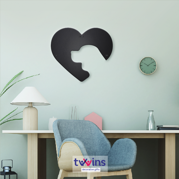 Dog Love Lazer Kesim Metal Duvar Dekoru