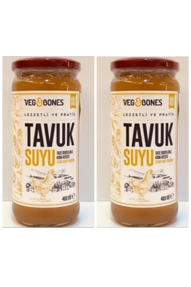 Veg&Bones Tavuk Suyu 480 ml 2 Adet