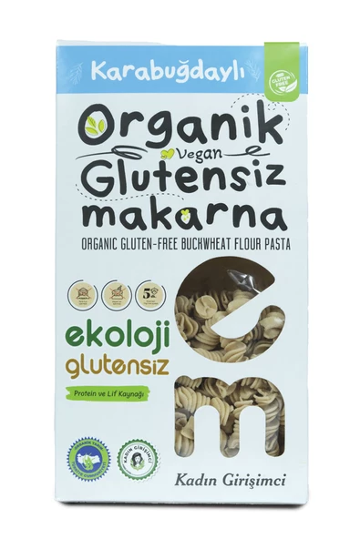 Ekoloji Glutensiz Organik Glutensiz Makarna Karabuğdaylı Burgu 200Gr Organic GlutenFree Pasta Buckwheat Burgu 200Gr