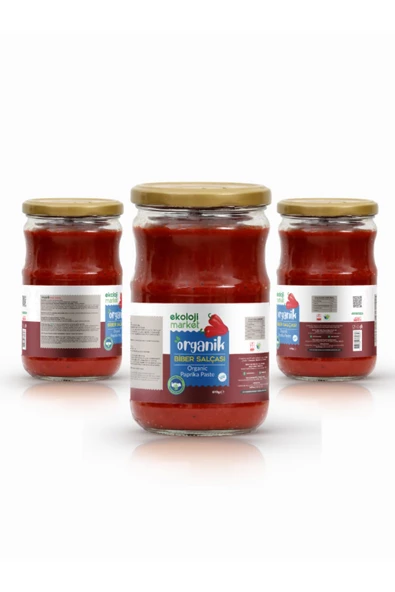 Ekoloji Market Organik Tuzsuz Biber Salçası 610 Gr - 4