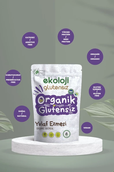 Ekoloji Glutensiz Organik Glutensiz Yulaf Ezmesi 300 Gr   Organic Gluten Free Oatmeal 300 Gr - 4
