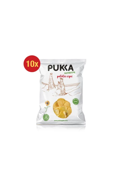 Pukka Gıda Glutensiz Doğal Patates Cipsi 10'lu Paket