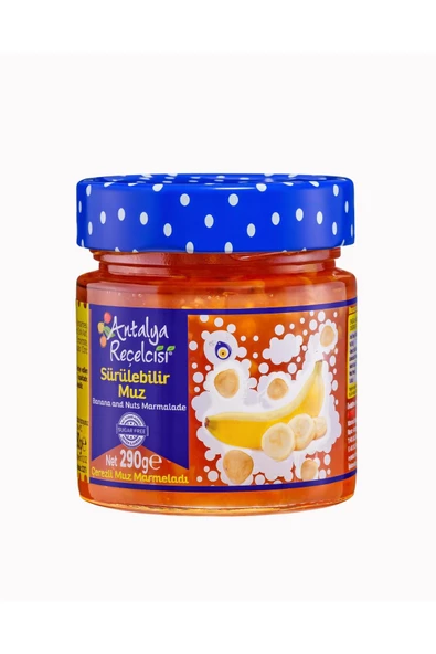 Antalya Reçelcisi Sürülebilir Çerezli Muz Marmeladı 290 Gr