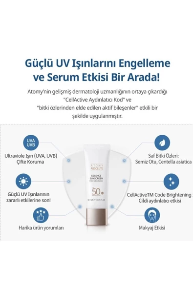 Atomy Absolute Essence Uv Güneş Koruyucu Krem - 3