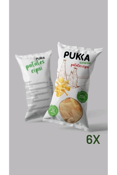 Pukka Glutensiz Vegan Gurme Patates Cips 6ADET (6X70gr)