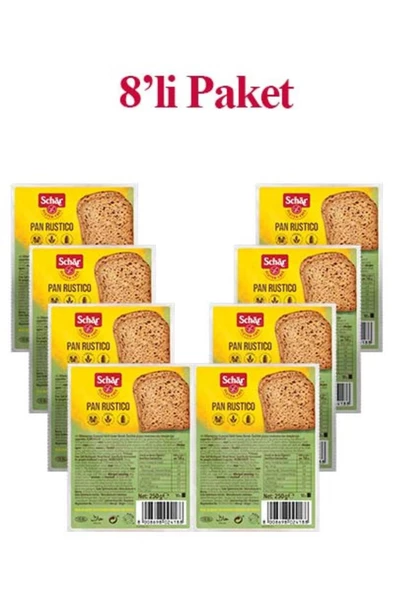 Schar Rustico Glutensiz Lifli Ekmek 250 gr 1 koli (8 ADET)