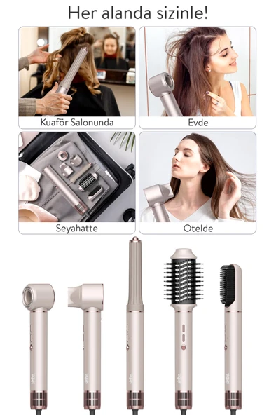 Sinbo SHD-1729 Pro Airwrap Compact Multi-Styler Saç Şekillendirme Seti - 4