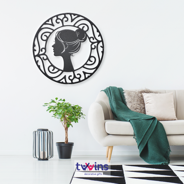 Women Lazer Kesim Metal Duvar Dekoru