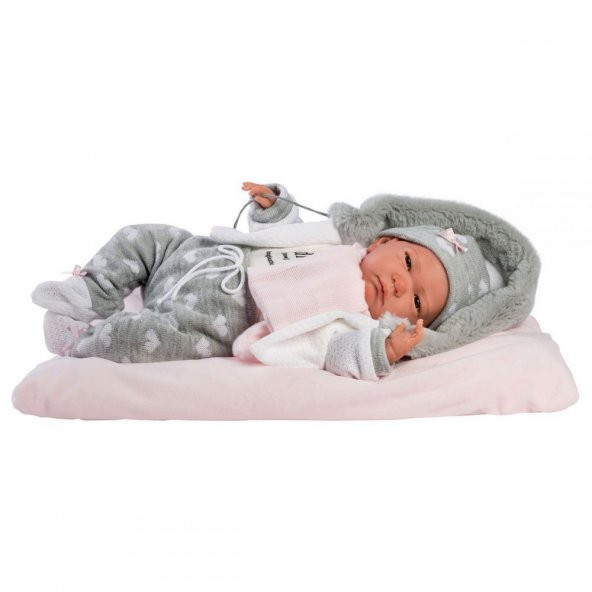 Llorens Gri Pijamalı Yeni Doğan Bebek 42 cm - 2