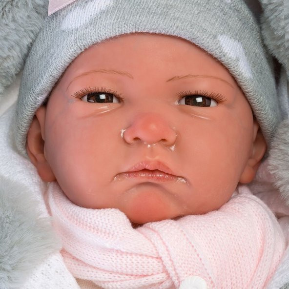 Llorens Gri Pijamalı Yeni Doğan Bebek 42 cm - 3