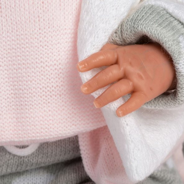 Llorens Gri Pijamalı Yeni Doğan Bebek 42 cm - 5