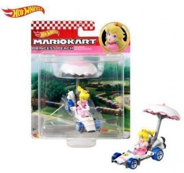 Hot Wheels Mario Kart Planörlü Araçlar Prenses Peach GVD30-GVD36 - 1