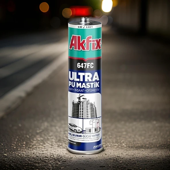 Akfix Pu Mastik P647FC Ultra Gri 280ml - 2