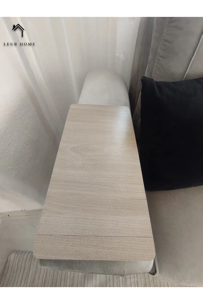 Leur Home Cordoba Koltuk Kenarı Katlanabilir Yan Sehpa - Amerikan Servisi Portatif Tepsi 40x20 - Resim 5