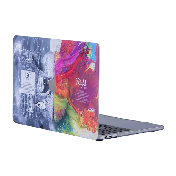 MacBook Air Kılıf 13 inç – A1369 A1466 ile Uyumlu Beyin Desenli Sert Koruma Kapak | Çizilmeye Dayanıklı - 6