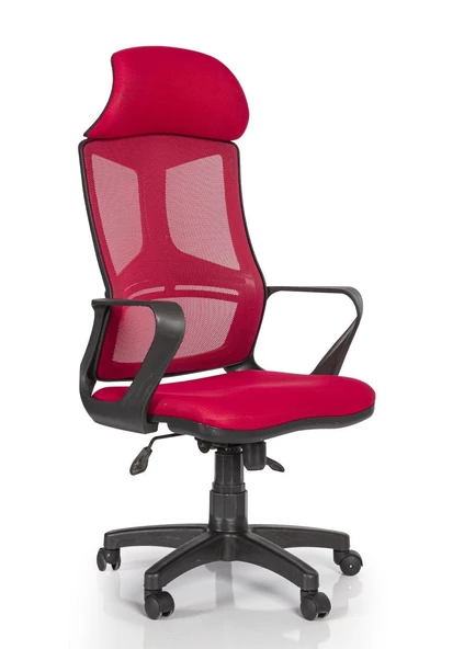 Arenzo Ev Ve Ofis Çalışma Sandalyesi Oyuncu - Yönetici Koltuğu Bilgisayar Sandalyesi - Arya Kırmızı Model