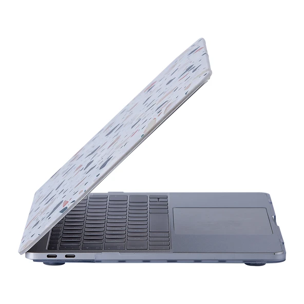 Macbook Pro Kılıf 13 inç M1-M2, TerrazzoNL (Type-c'li Model)A2338 A2289 A2251 A1706-08 A1989 A2159 ile Uyumlu - Resim 4