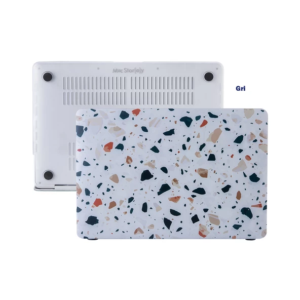 Macbook Pro Kılıf 13 inç M1-M2, TerrazzoNL (Type-c'li Model)A2338 A2289 A2251 A1706-08 A1989 A2159 ile Uyumlu - 3