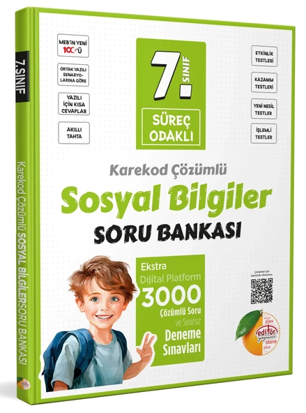 7. Sınıf Süreç Odaklı Sosyal Bilgiler Soru Bankası - Karekod Çözümlü