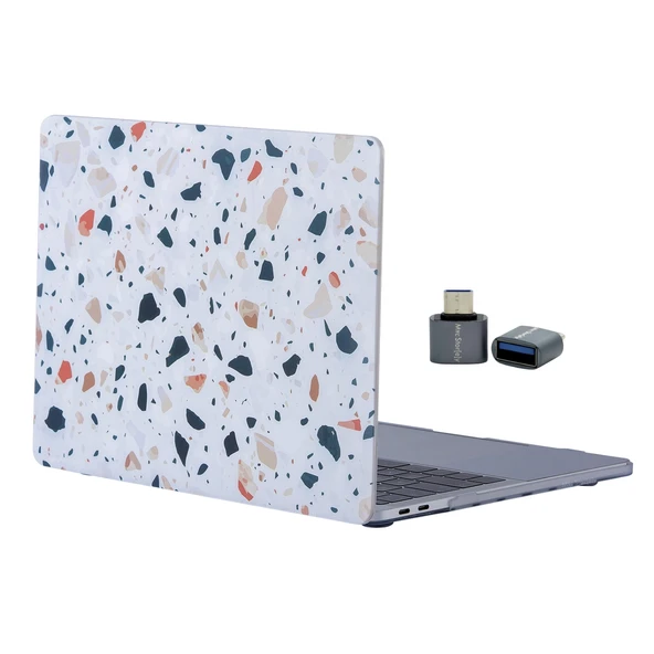 Macbook Air M1 Kılıf 13 inç TerrazzoNL (TouchID'li M1 Air) A2337 A2179 A1932 ile Uyumlu - Resim 2