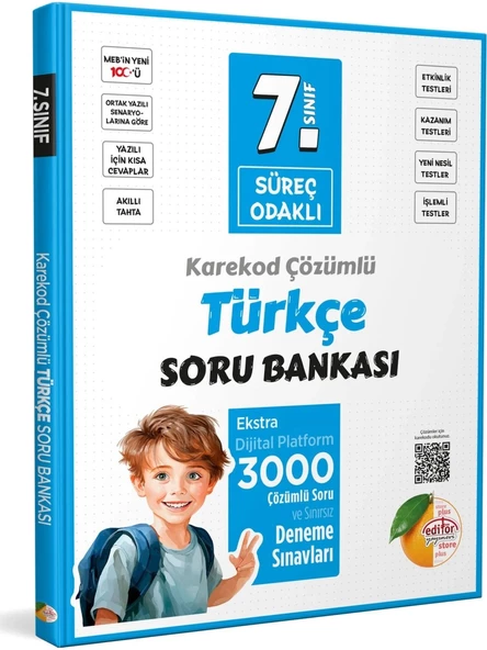 7. Sınıf Süreç Odaklı Türkçe Soru Bankası - Karekod Çözümlü