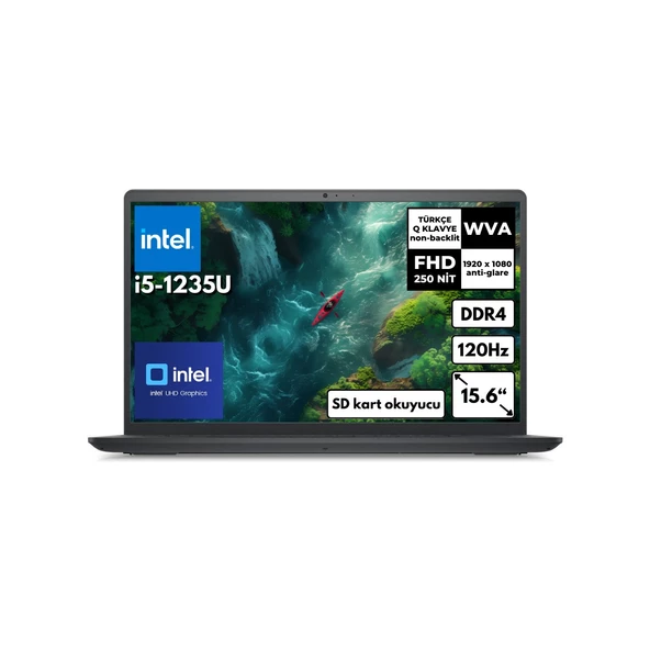 Inspiron 3520 I5-1235U 32 GB 1 Tbssd 15.6 Intel® UHD Graphics 120Hz Fhd Windows 11 Home Taşınabilir Bilgisayar ürün görseli