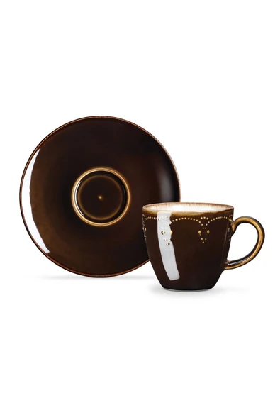 Madame Coco Perle 2 'li kahve fincan seti - Resim 2