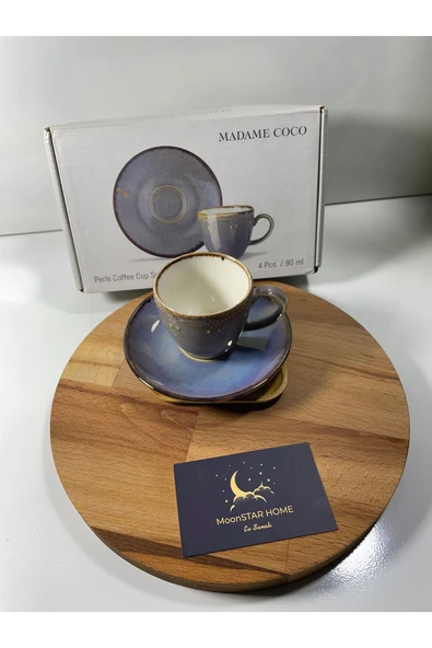 Madame Coco Perle 2 Kişilik Kahve Fincanı Takımı - Gri - 90 Ml - 3