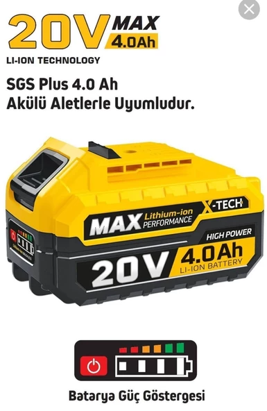 SGS 20 VOLT YEDEK BATARYA (4 Ah) - 2