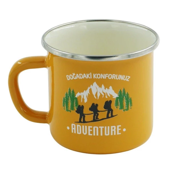 Orcamp Retro Emaye Adventure 180 ml Kupa OUT-1900 Sarı