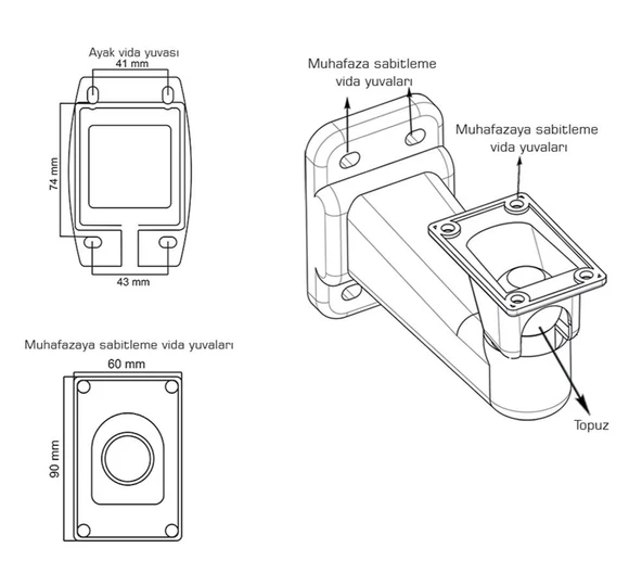 OiS XTR 202 IR Gece Görüşlü Kamera Muhafazası 100 Metre - 4