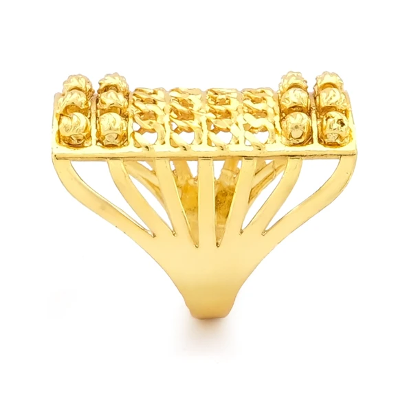 Çelik Yüzük Kadın Altın Kaplama Dorikalı Kaburga YZK-500 - Resim 3