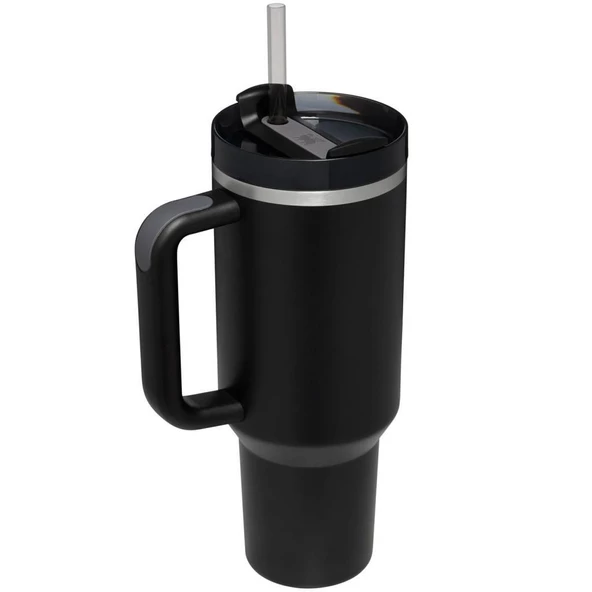 Stanley 10-11673-007 Quencher 1.18 Litre Pipetli Çelik Termos - Siyah - 2