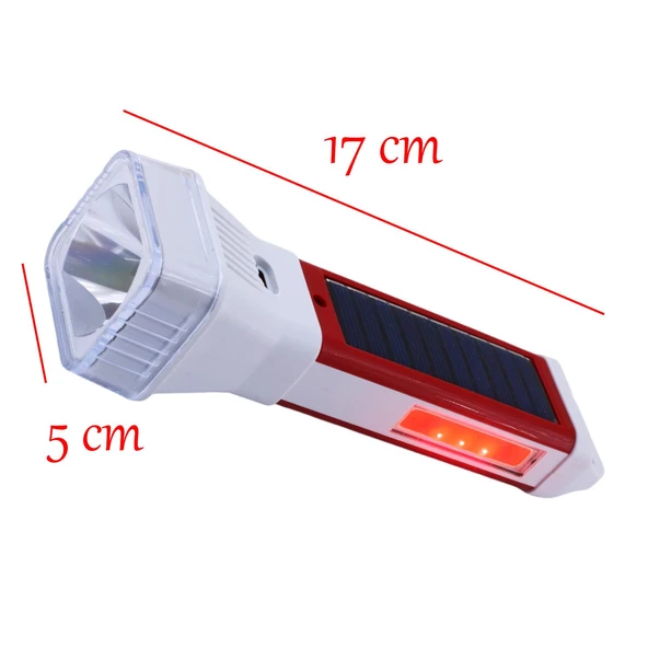 Güneş Enerjili Şarjlı Solar 5 Işık Modu Led El Feneri Usb Şarj Kamp Avcı Lambası Gece Lamba - 3