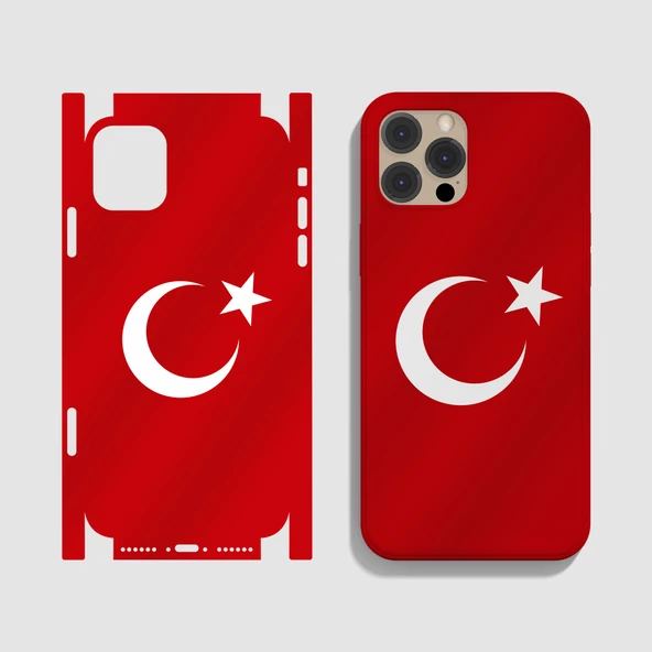 İphone 14 Türk Bayrağı Fullbody Arka Kaplama ürün görseli 1